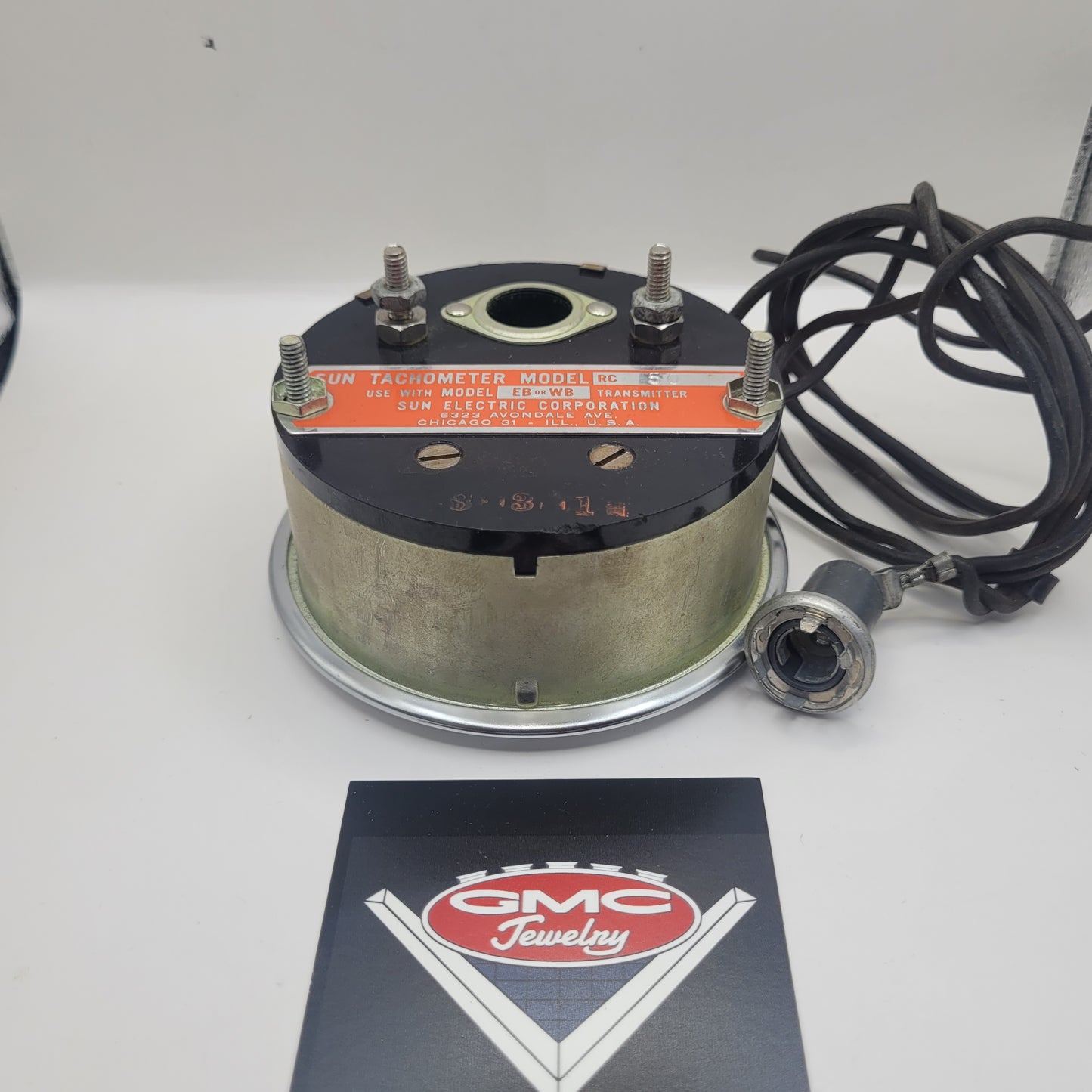 NOS Sun Electric Corporation RC-50 Tachometer 0-5000 RPM - with HotRod Gems Transmitter