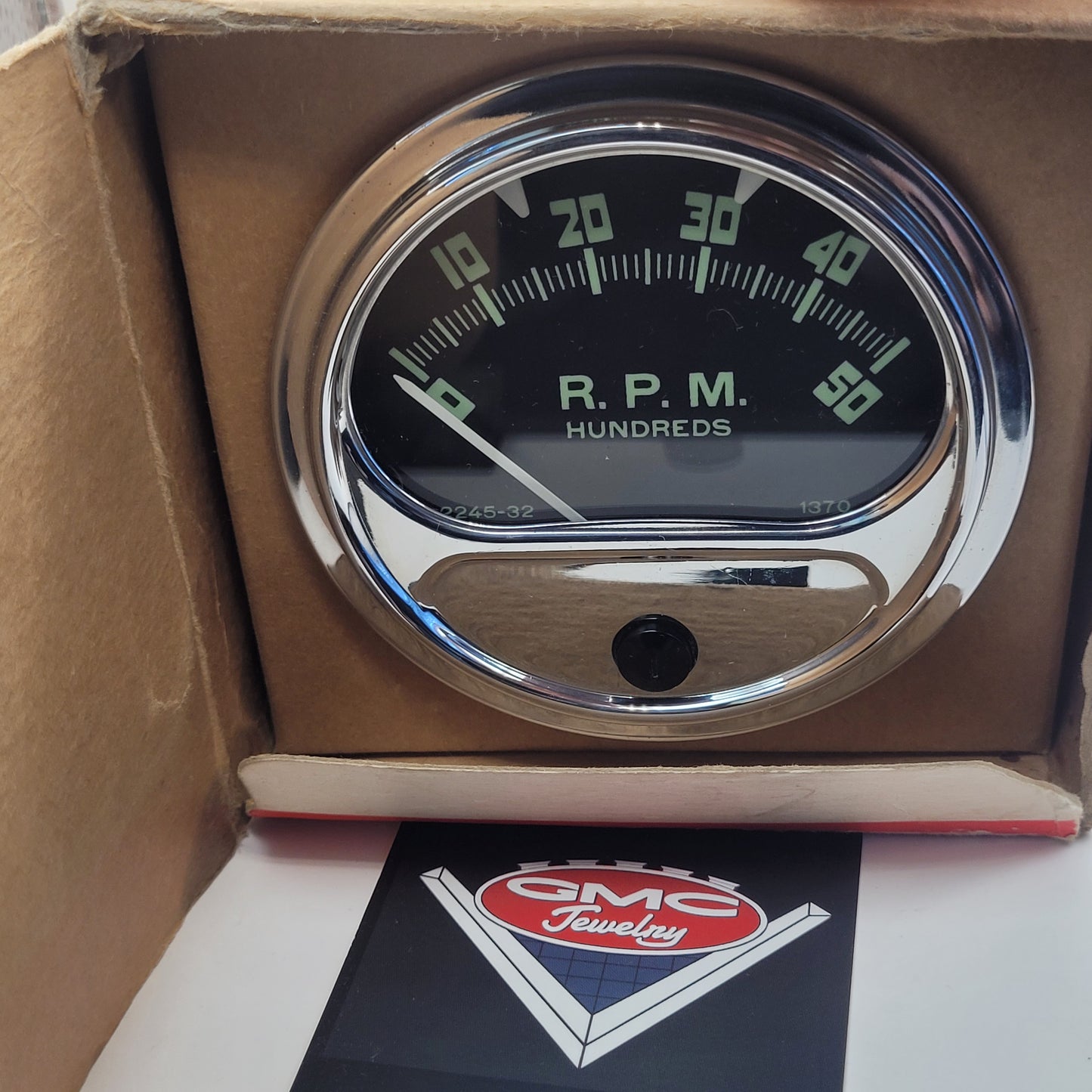 NOS in Box GMC/Sun Electric Corp RC-5A Tachometer Tribute 0-5,000 RPM - RC-50 refaced to RC-5A