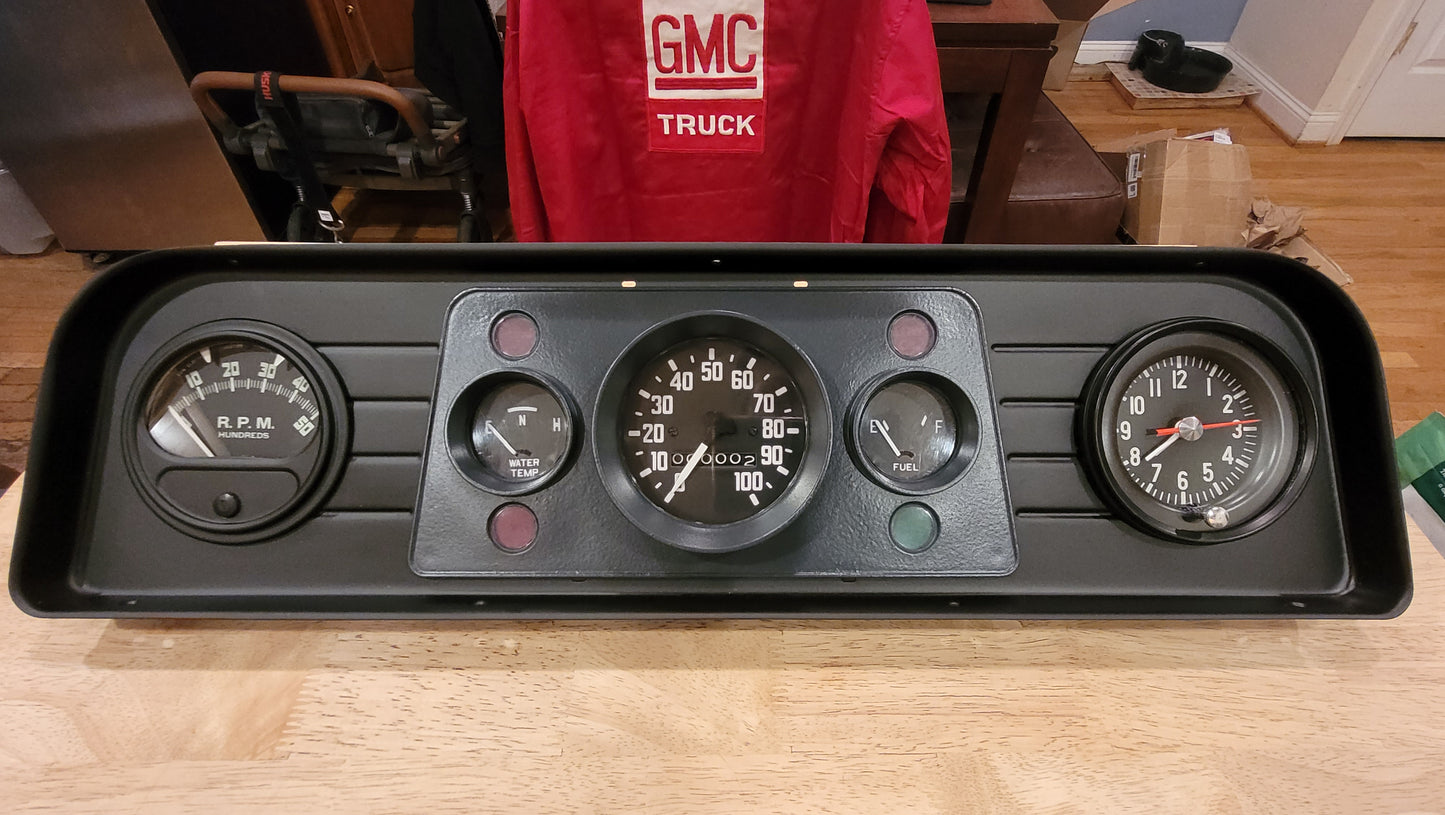 1960-66 GMC light duty truck & 1960-66 big truck- steel instrument cluster
