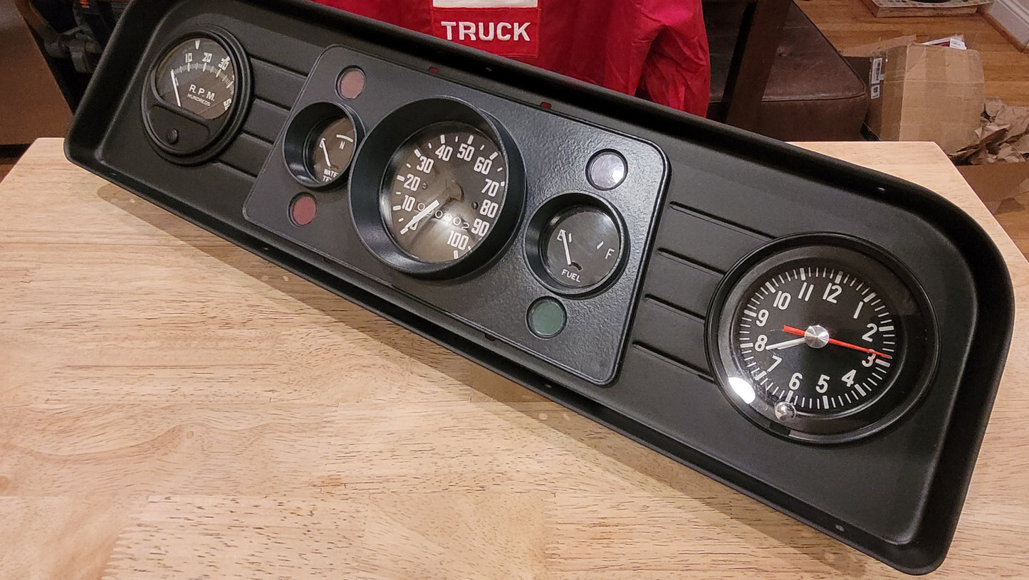1960-66 GMC light duty truck & 1960-66 big truck- steel instrument cluster