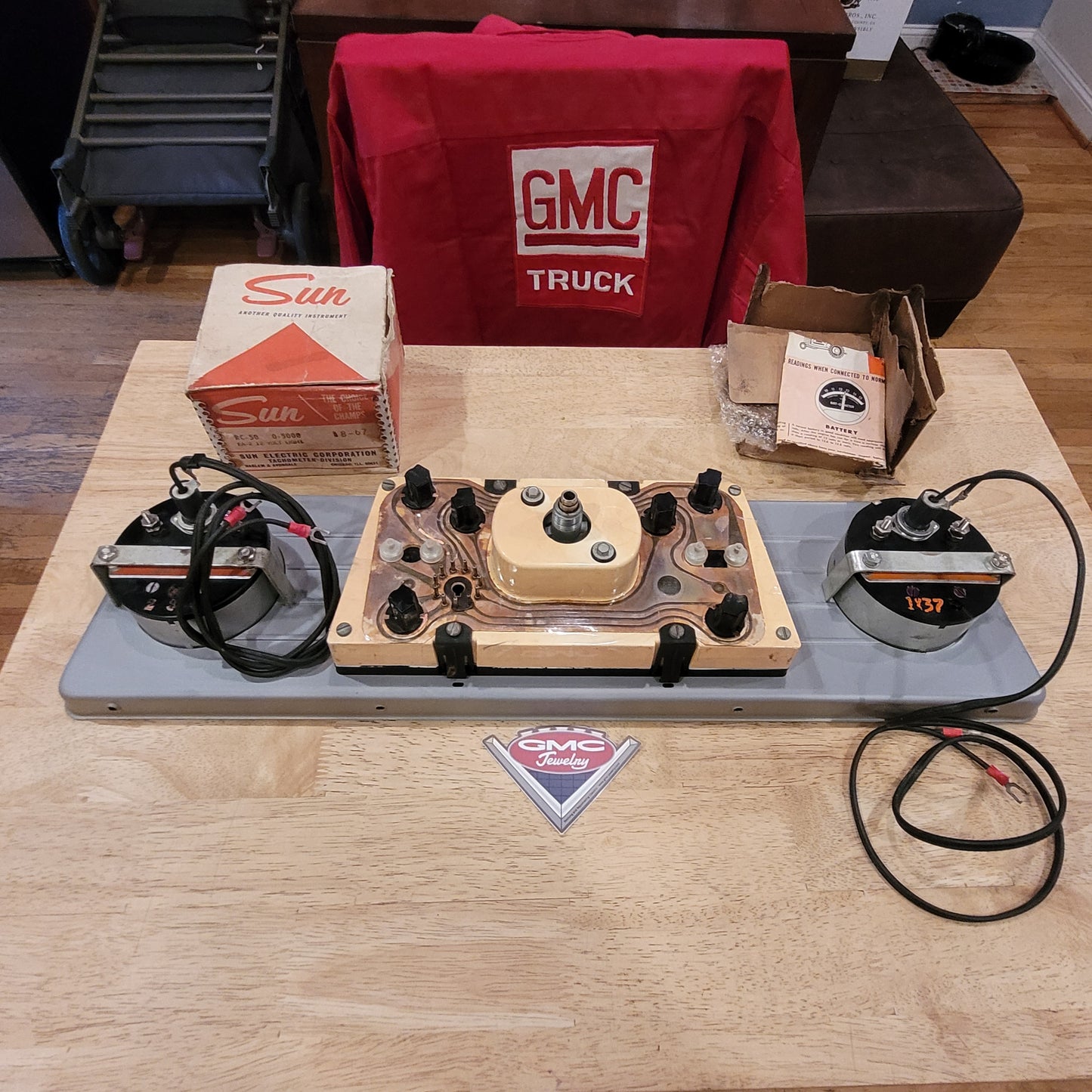 1960-62 GMC light duty truck & 1960-66 big truck- steel instrument cluster