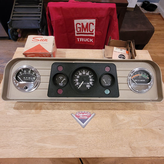 1960-62 GMC light duty truck & 1960-66 big truck- steel instrument cluster