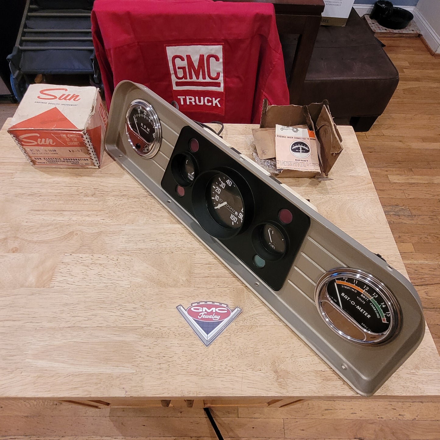 1960-62 GMC light duty truck & 1960-66 big truck- steel instrument cluster