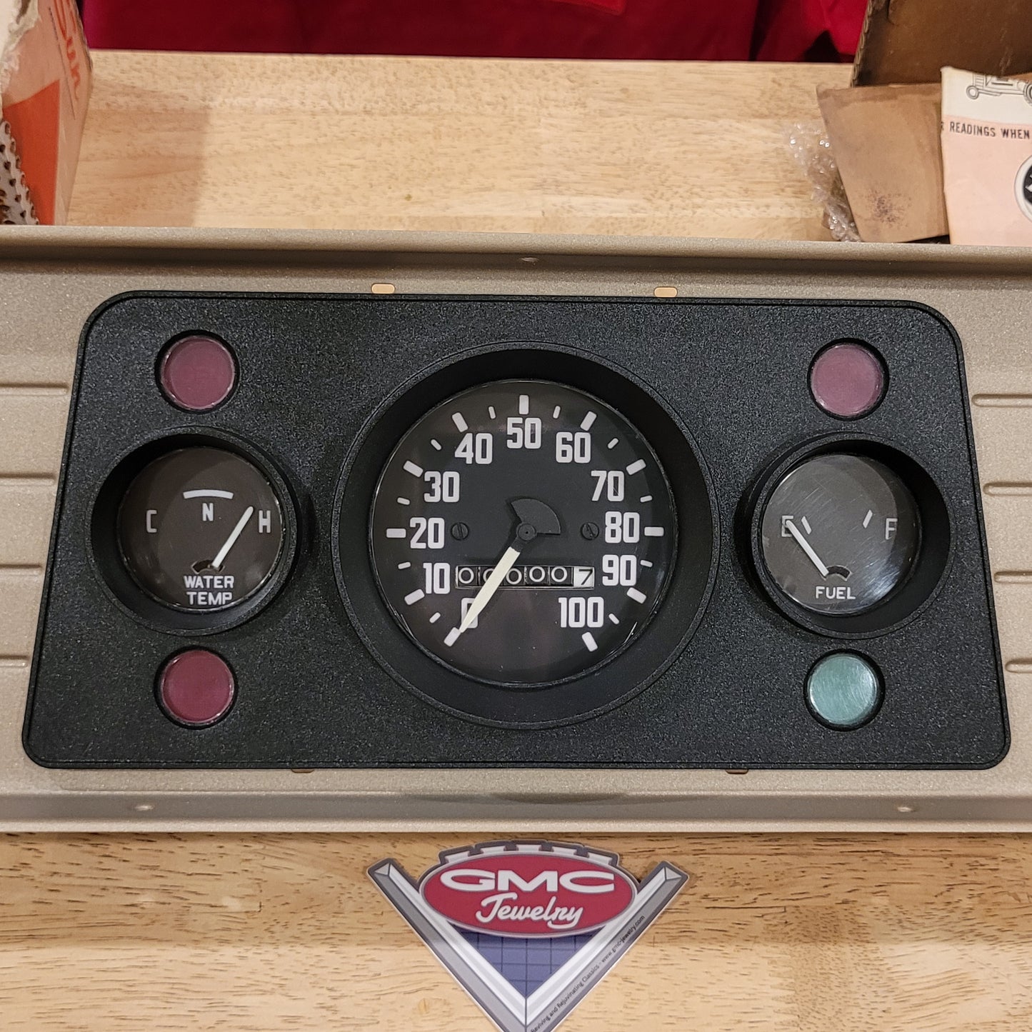 1960-62 GMC light duty truck & 1960-66 big truck- steel instrument cluster