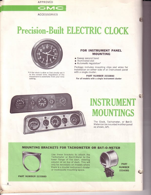 1960-66 GMC light duty truck & 1960-66 big truck- steel instrument cluster